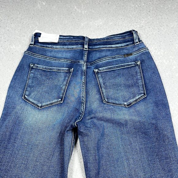 Kancan Jeans Womens Size 29 Blue High Rise Wide Leg Flare Jeans Pockets NWT - Picture 9 of 14